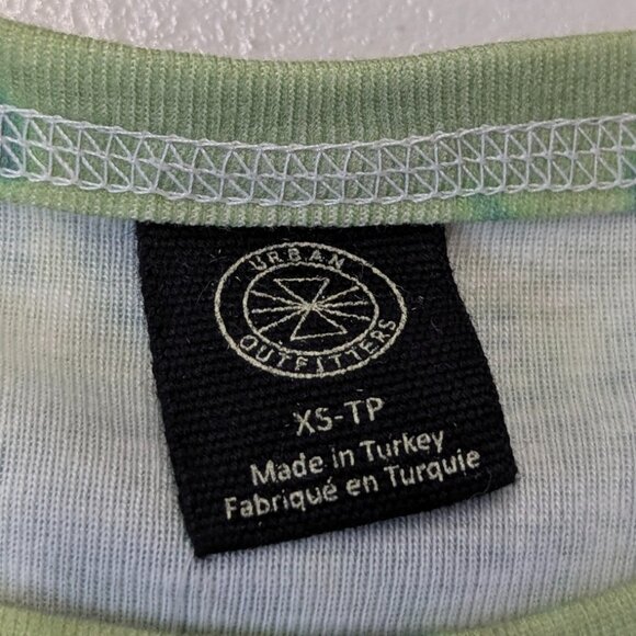 Urban Outfitters Size *XS Green Tie Dyed Alien Cropped Tank Top - Picture 4 of 9